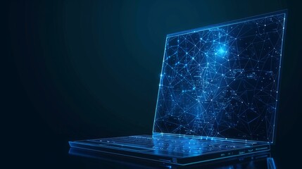  Abstract tech background: ai, science, big data visualization - 3d render