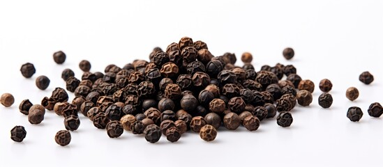 Aromatic Black Pepper Corns Heap with Spicy and Earthy Flavors for Culinary Seasonings