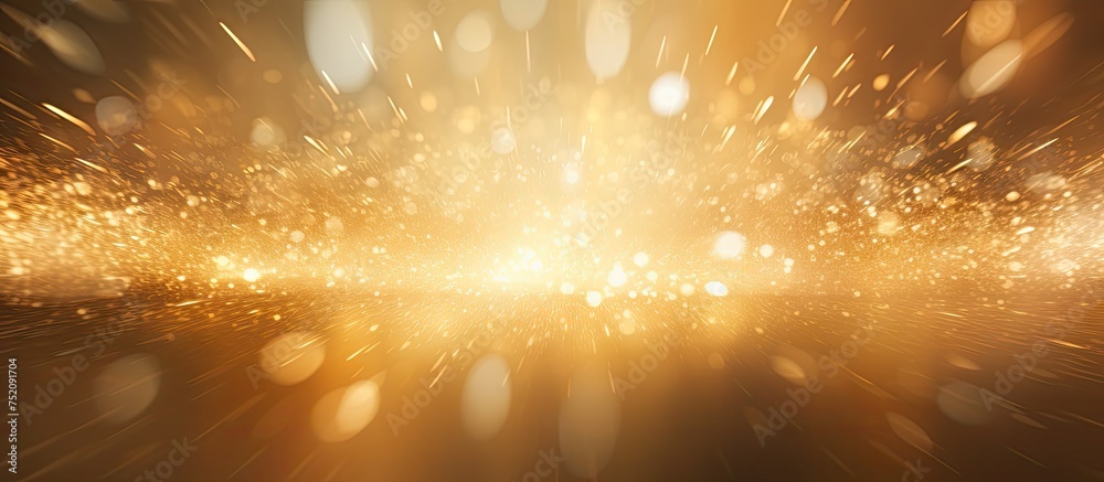 Poster vibrant illuminated abstract background with splendid golden lights for design inspiration
