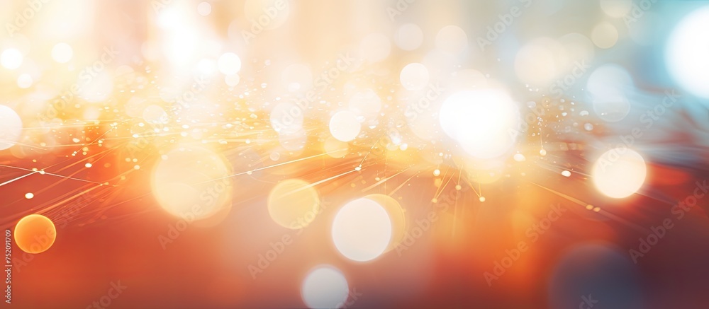 Poster Glowing Abstract Background with Bokeh Lights Creating a Mesmerizing Visual Display