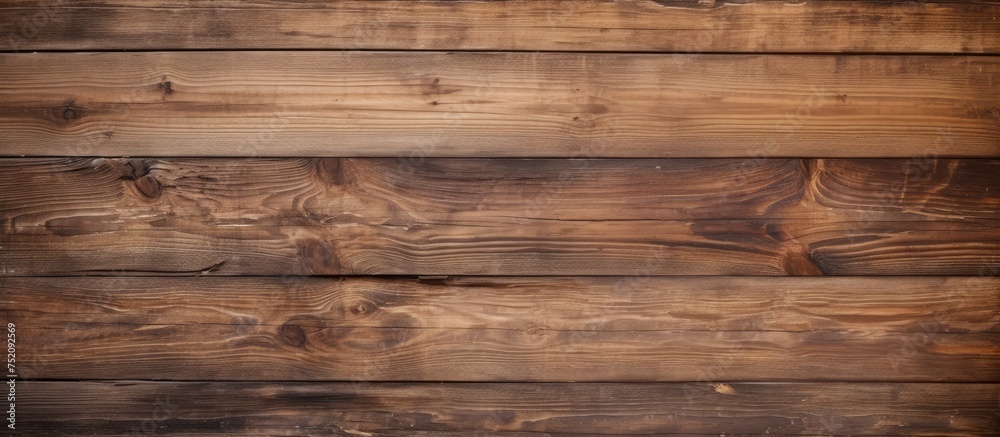 Aufkleber rustic wooden wall with intricate brown wood texture - background design element
