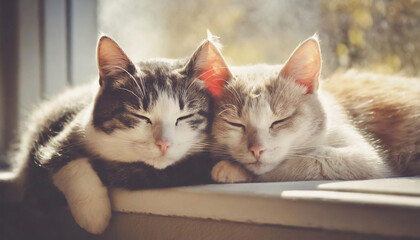 Serene Slumber: Feline Friends