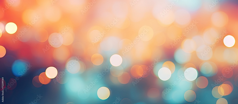Poster Vibrant Circles: Abstract Blurry Bokeh Background with a Playful and Dynamic Array of Circles