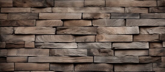 Rustic Wooden Wall Close-Up Texture Background with Natural Stone Accents