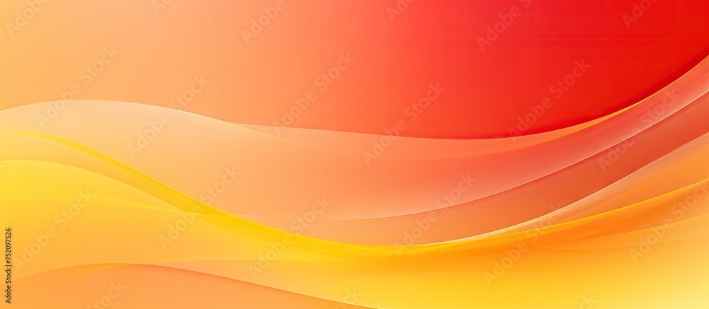 Poster vibrant abstract background with dynamic orange and yellow waves