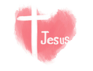 cross painting for background religious concept illustration It can be applied to media and designs as a PNG format.