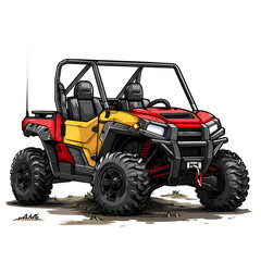 Obraz premium Side by Side UTV Clipart