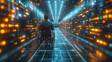 Inclusive Digitalization: Empowering People with Disabilities - obrazy, fototapety, plakaty