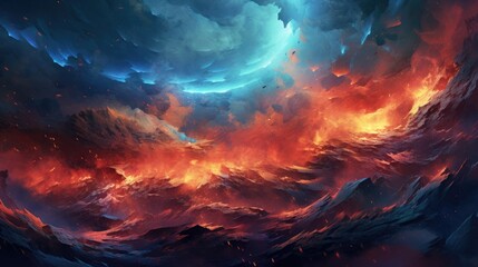 Beautiful Wallpaper Background 3d Nebula Colorfull