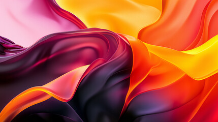 Obraz premium Abstract wavy, colorful background. Modern, stylish 3D wallpapers.