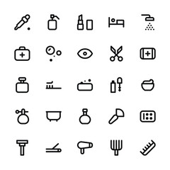 Personal Care Icon Set - Outline