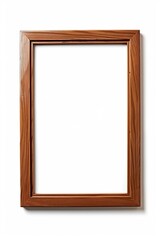 Fototapeta premium Large wooden frame isolated on a white background.