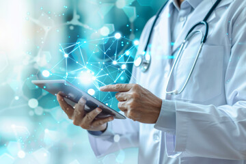 Medical AI technology, online health, global health network - 752102935