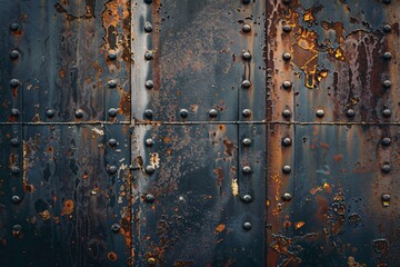 a metal wall with rust