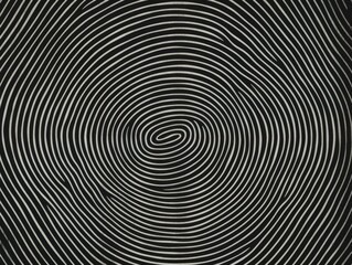 A black and white striped pattern with a spiral design. Generative AI.