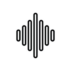 Black line icon for equalizer
