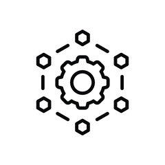 Black line icon for parameters