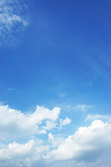Blue sky background with clouds