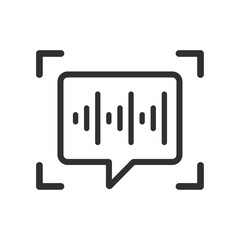 Audio voice recognition sign icon vector illustration