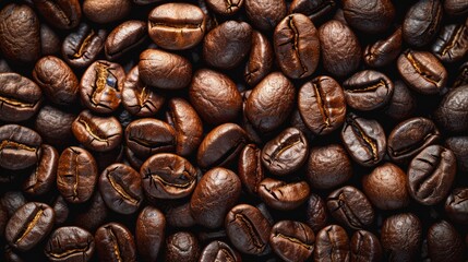 Fototapeta premium background full of roasted coffee beens 