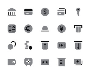 Banking and Payments Icons Set - Duotone