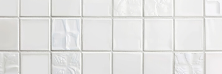 white square tile wall background