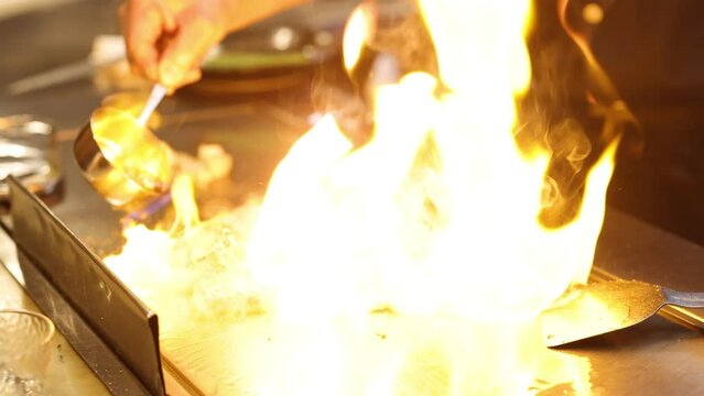 Fiery Cooking Show at Teppanyaki Grill