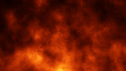 Realistic dark fire flames with smoke illustration background.