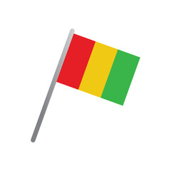 guinea flag icon vector