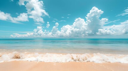 beach with sky summer vacation and holiday