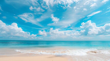 beach with blue sky summer vacation and holiday