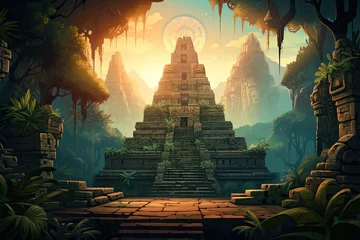 Fotobehang Mayan Temple Exploration Chronicles © Ilsol