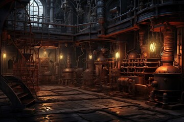 Steampunk Factory Wonders Below