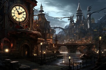 Fototapeta premium Fantasy City Wonders