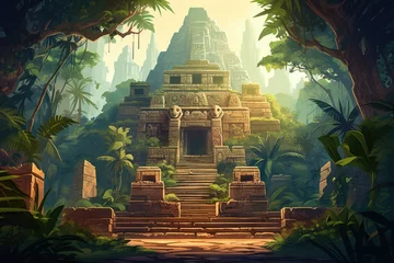 Fotobehang Unveiling Mayan Temple Secrets © Ilsol