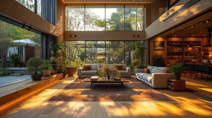 Spacious Living Room With Multiple Windows