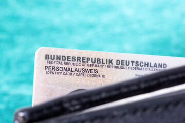Nahaufnahme vom deutschen Personalausweis