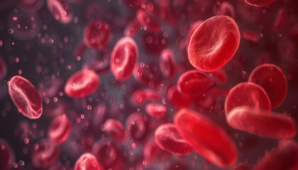 Red Blood cell  3d vein flow platelet wave of Blood cell cancer medicine artery . hemoglobin blood donate anemia plasma leukemia donor vascular system  ,hemophilia. arteries ,RBC vessels Anatomy - obrazy, fototapety, plakaty