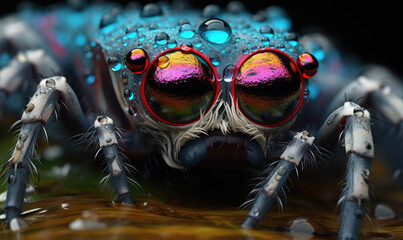 Extreme macro photography of amazing insect.