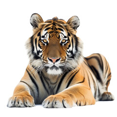 Fototapeta premium tiger isolated on white background