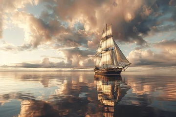 Rolgordijnen a sailboat in the water © Victor