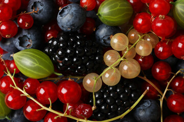 Ripe berries on the table, close-up.