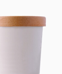 Ice Cream in paper cup on White Background