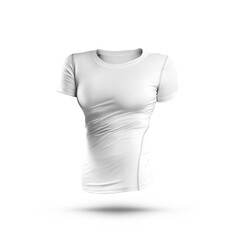 Close up view modern realistic women's tight tracksuit isolated on plain background, suitable for women fitness equipment project.