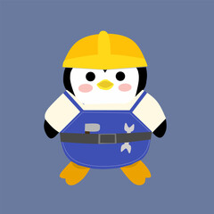 Penguin funny cartoon builder