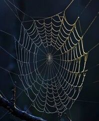 Spider web texture in a natural background