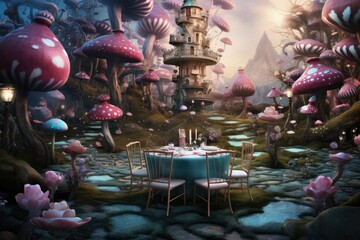 Serene Whimsical Wonderland Tea Party