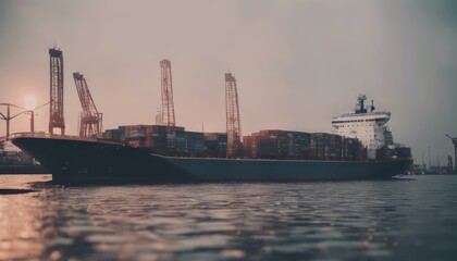 view of aesthetic of ship in port image background