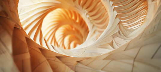 Beautiful background with the illusion of a swirling space. The optical effect of diving deep or spiraling upward.