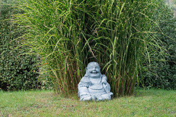 Buddha statue in garden in Austria